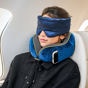 Luxury Travel Pillow & Silky Plush Eye Mask