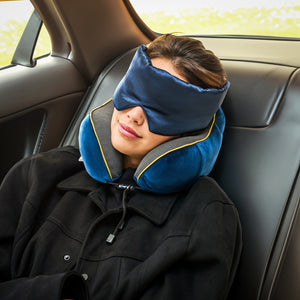 Luxury Travel Pillow & Silky Plush Eye Mask