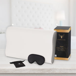 Luxury Memory Foam Pillow And Silk Eye Mask